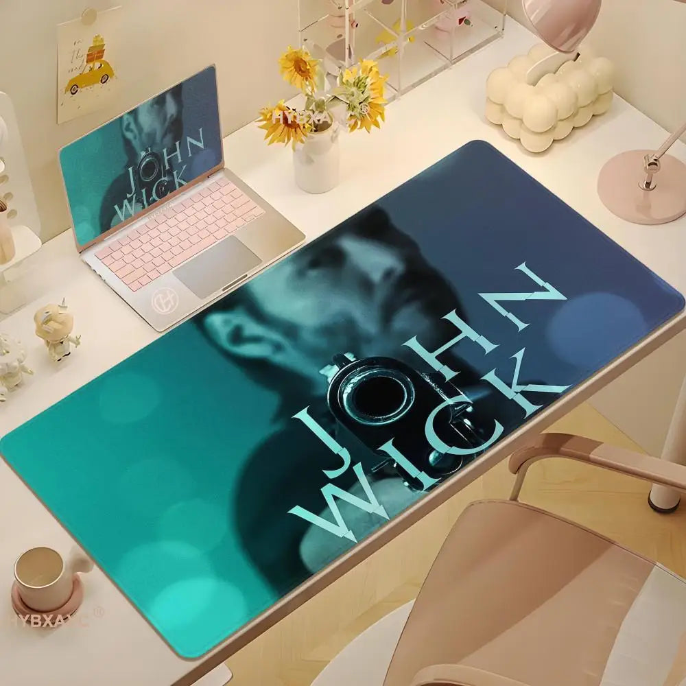 John Wick Mousepad Non-slip Lockedge Office Student Gaming Thickened Large Writing Pad Cushion 100x50