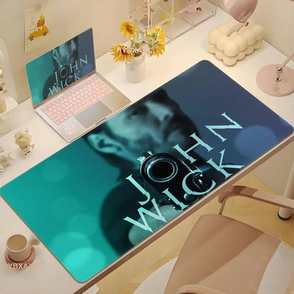 John Wick Mousepad Non-slip Lockedge Office Student Gaming Thickened Large Writing Pad Cushion 100x50