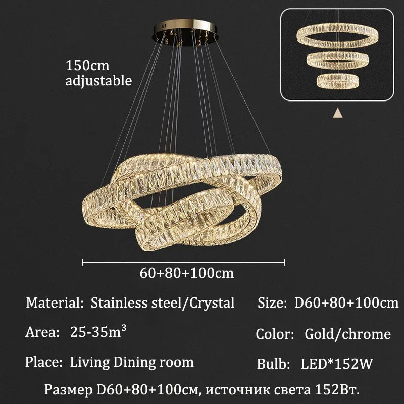 Luxury Crystal Chandeliers Dining Table Light Chandelier Ceiling Light Fixtures Lighting for Living Room Chandeliers Lights Lamp