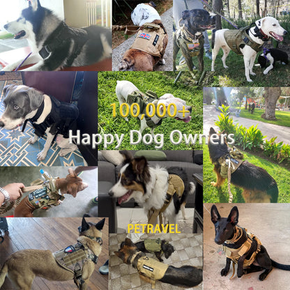 Dog Harness Collar Leash Molle Pouches For Medium Large Dogs Pet German Shepherd Training Walking Vest Tactical Dog Harnesses