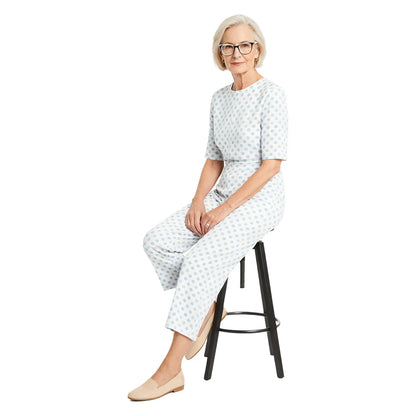 Women Special Need Adaptive Clothing Elderly Alzheimer Dementia Back Zipper Anti-Strip Nursing Jumpsuit Homewear Sleepwear