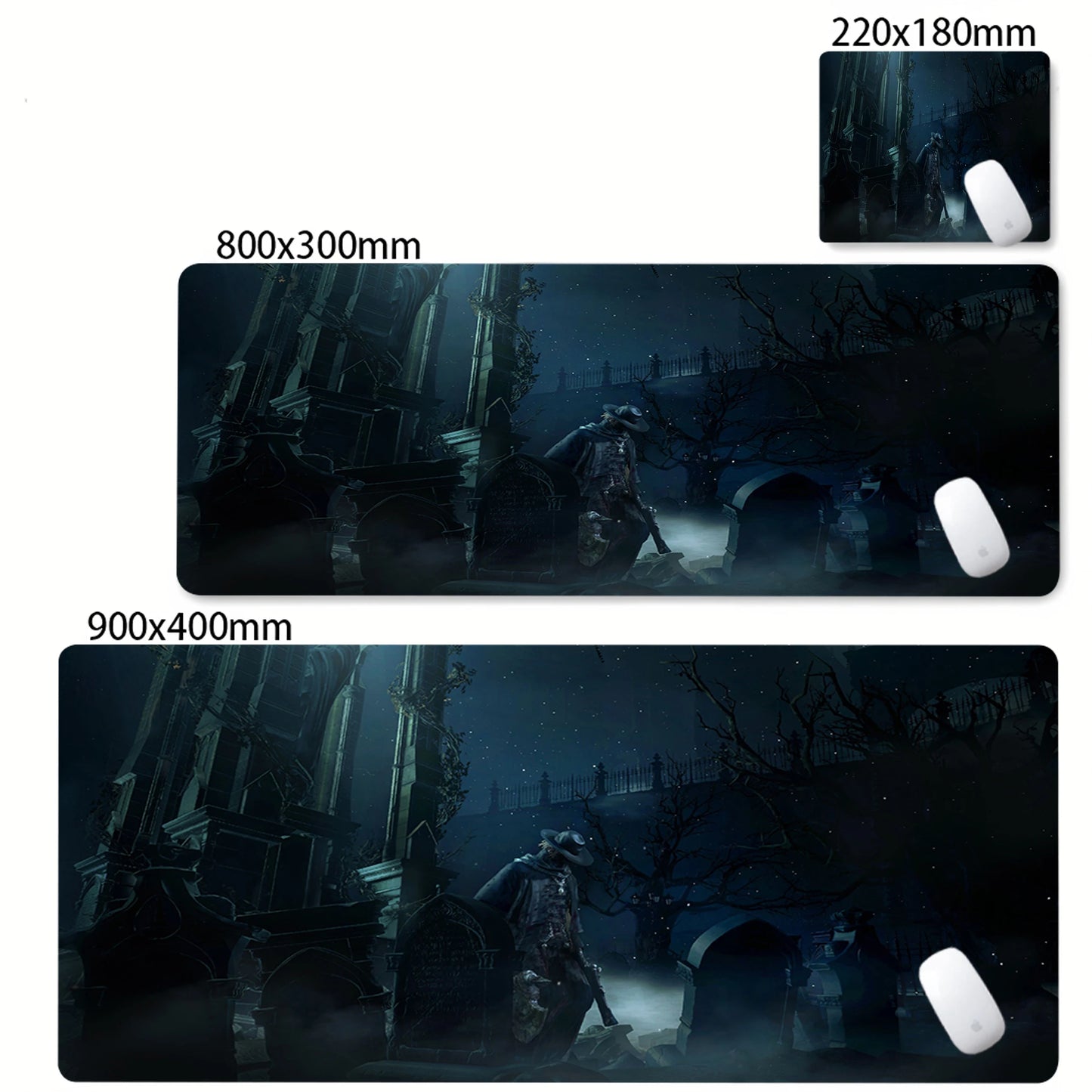 Cool New Bloodborne Gamer Play Mats E-sports Mousepad Large Gaming Mouse Pad Keyboards Table Mat Office Accessories Desk Rug