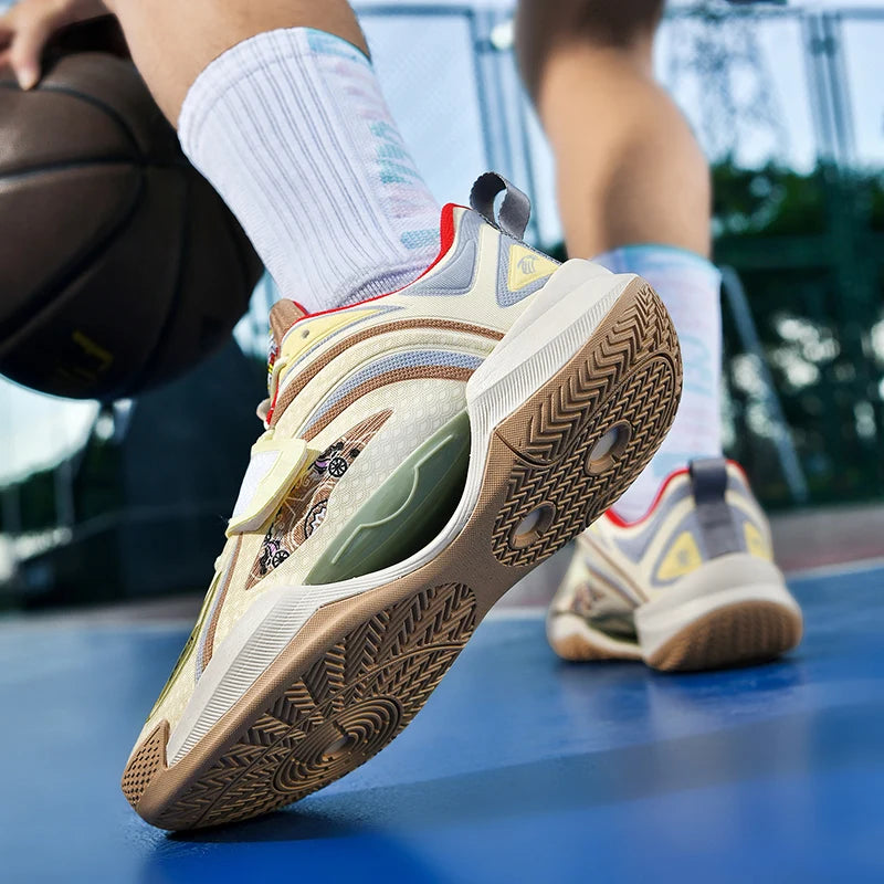 Unisex Basketball Shoes High-quality Mesh Comfort Outdoor Sports Court Basketball Shoes Soft Soled Rebound Sneakers for Men