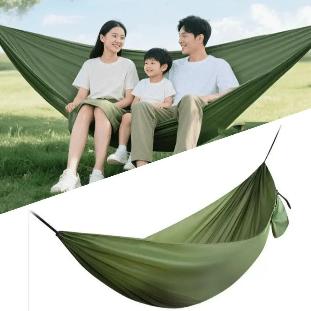 High Strength Colorful Hanging Hammocks Foldable Single and Double Size Camping Hammock Easy Setup Dacron Outdoor Swing Beach