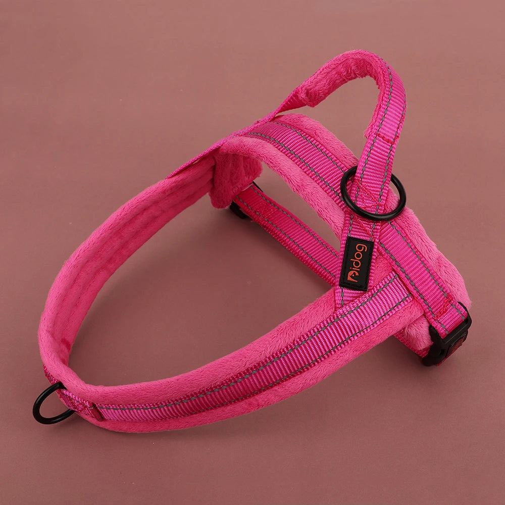 Winter Warm Soft Padded Dog Harness No Pull Dog Harness Vest Reflective Adjustable Pet Training Vest For Small Medium Large Dogs