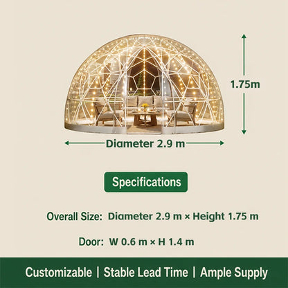 Luxury Transparent Geodesic Dome Tent Bubble House Outdoor Glamping Camping Tent Resort Garden Hotel Custom Design