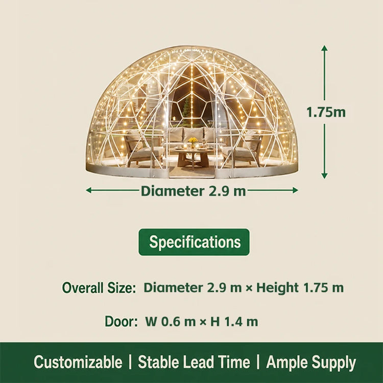 Luxury Transparent Geodesic Dome Tent Bubble House Outdoor Glamping Camping Tent Resort Garden Hotel Custom Design