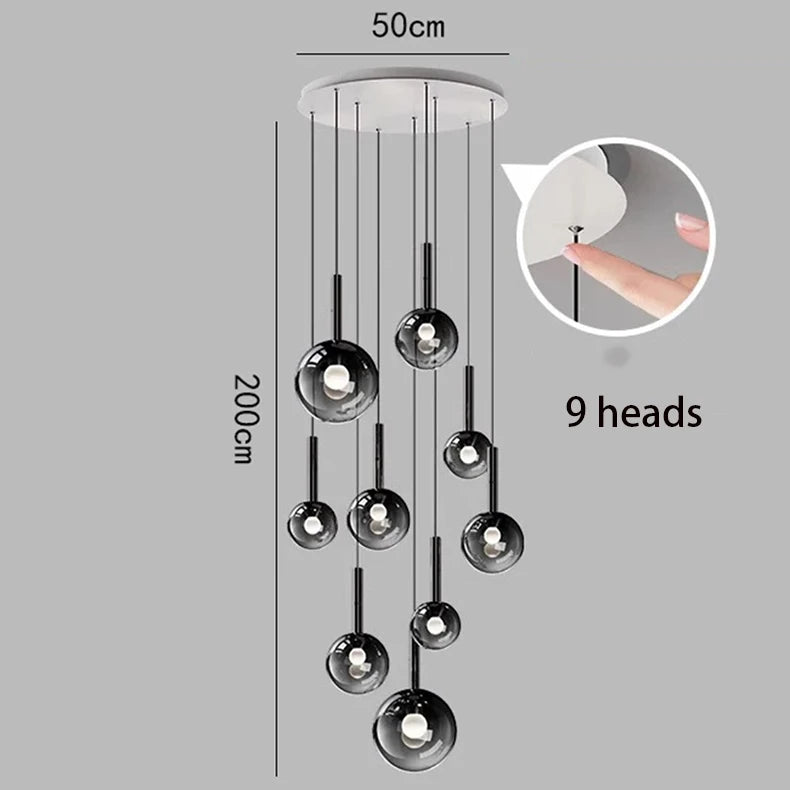 Modern home decor led lights pendant light lamps forstaircase Chandeliers for living room hanging light indoor lighting