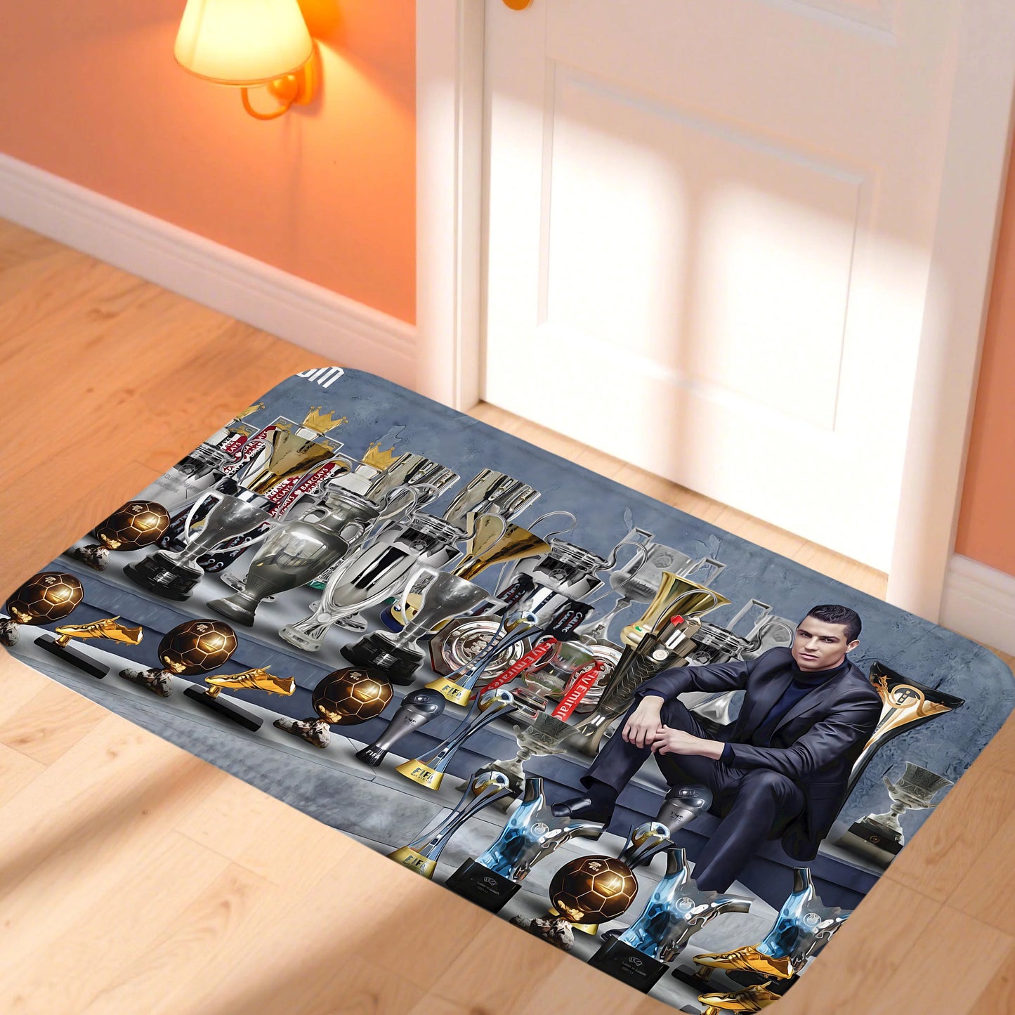 C-CristianoS R-Ronaldo CR7 Doormat Kitchen Rugs for Bedroom Front Door Mat Non-slip Pad Room Decoration Motorcycle Carpet Home