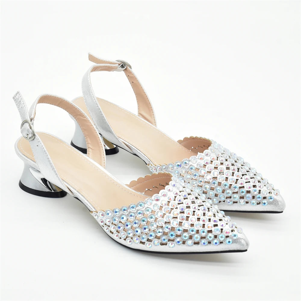 Nigeria Shoe and Bag Wedding Shoes Bride Nigerian Ladies Wedding Shoes Luxury Italian Style Heels African Women Party Pumps