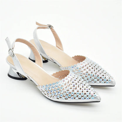 Nigeria Shoe and Bag Wedding Shoes Bride Nigerian Ladies Wedding Shoes Luxury Italian Style Heels African Women Party Pumps