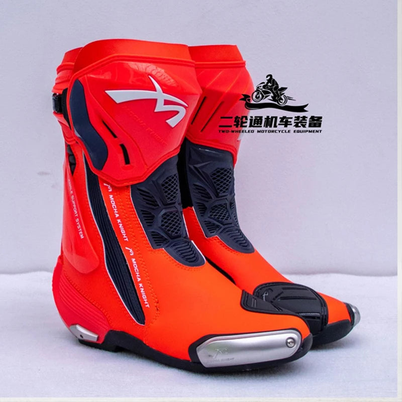 MOCHA Off-Road Riding Boots Ankle & Shin Impact Protection Non-Slip Wear-Resistant Sole for Track Enduro Competitive Riding