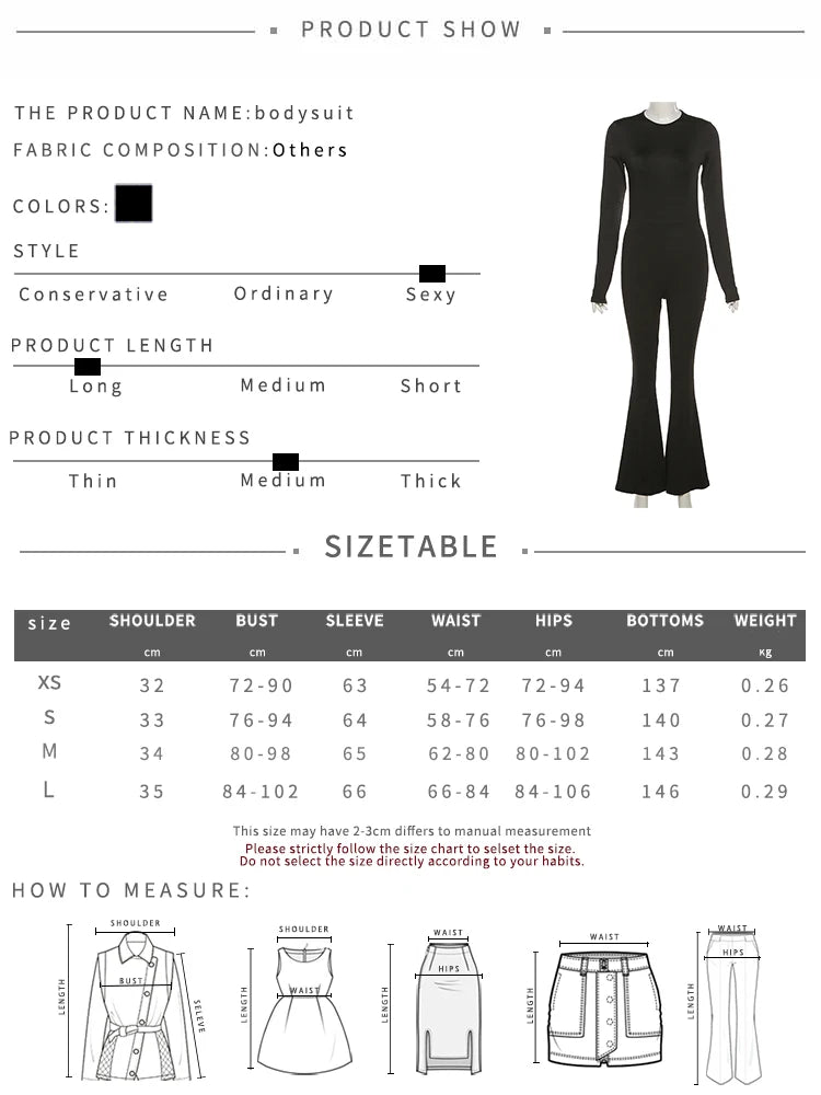 SIsterlinda Solid Sexy Backless Bodycon Wide Leg Jumpsuit Women Autumn Casual Slim Long Sleeve O-Neck Playsuit Lady Streetwear