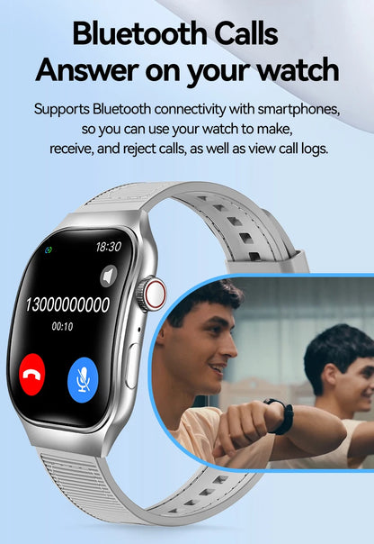 LAXASFIT 2.01 Inch Curved Screen Men's Smart Watch Bluetooth 5.3 HD Call Multiple Sports Modes Woman Watch Gift