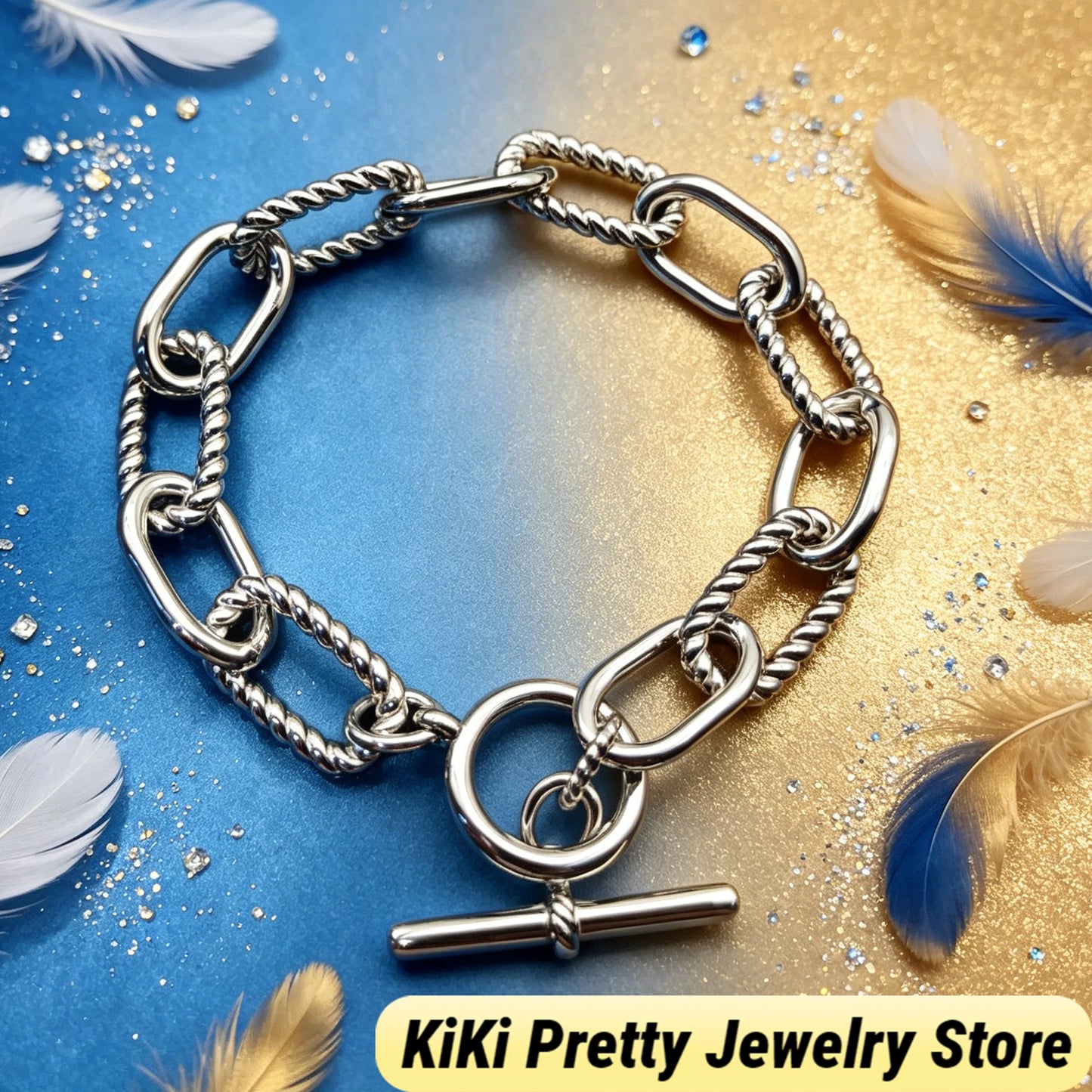 2026 New Dav High-Quality Bracelet Luxury Polished Gold Silver Tone Chain Bracelet Exquisite Craft Wrist Bangle for Formal Dinner & Dating