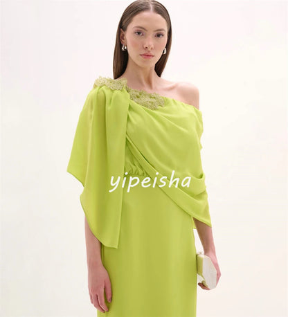 Customized Price AdjustmentJersey Sequined Ruched Christmas A-line One-shoulder Bespoke Occasion Gown Long Dresses