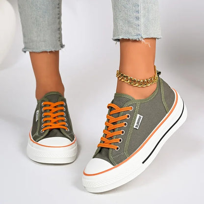 Fashion Candy Color New Casual Women's Sneakers 2026 New Solid Color Comfortable Thick Soled Shoes for Women Tênis Feminino