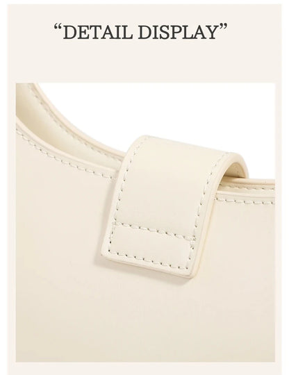 Elegant PU Crescent Shoulder Bags for Women 2025 Luxury Designer Crossbody Purse Underarm Ladies Handbags