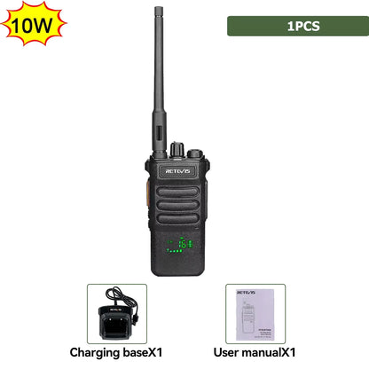 Retevis RT86 Walkie Talkie Professional Two Way Radio Long Range Type-C Communication Radio for Outdoor Business Farm