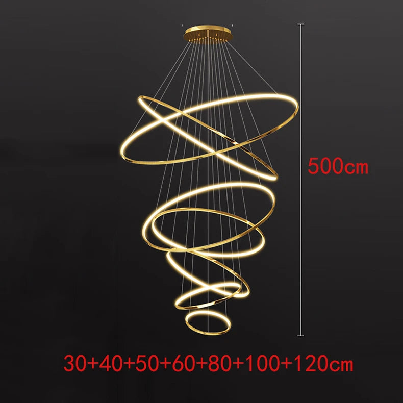 Nordic home decoration, stair chandelier, living room and dining room Pendant lights, ceiling light, indoor lighting