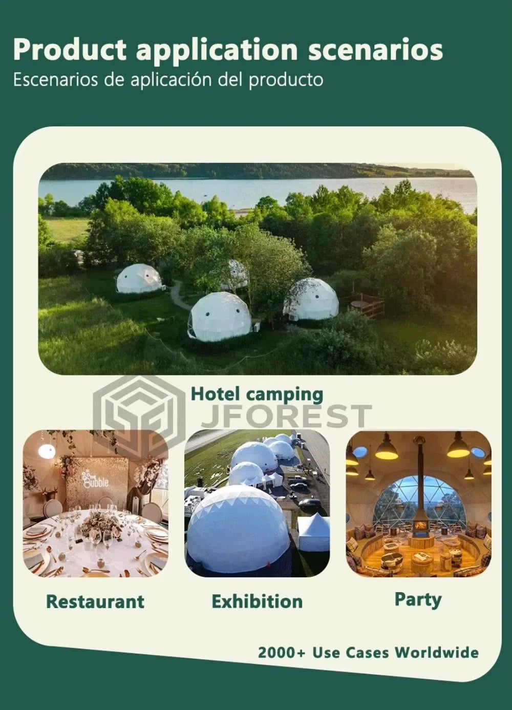 Modern Geodesic Dome Tent for Luxury Camping Business Boutique Resort Airbnb Nature Retreat Eco Lodge Accommodation