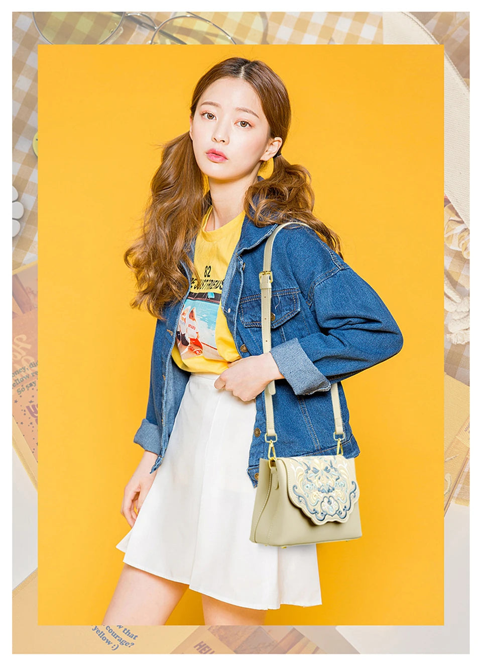 Fashion Embroidery Shoulder Bag Women Designer High Quality Leather Handbag Purse Ladies Small Crossbody Messenger Bag Female