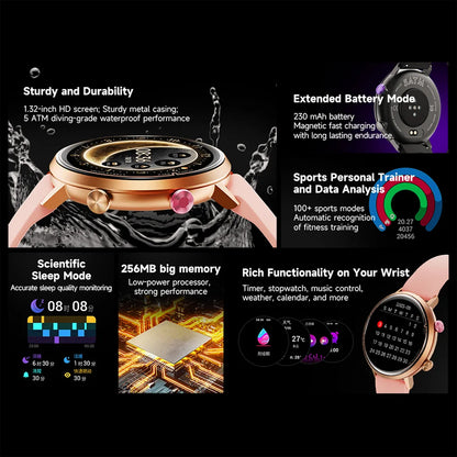 Big Price! Women's Smartwatch 50M Waterproof for Swimming Blood Pressure Sleep Heart Monitoring Diverse Sports Tracking