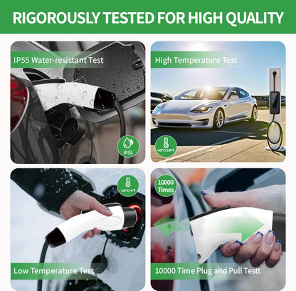 WUFEN Portable Type 2 Charger 110V US NEMA 5-15P Plug Max 3.5kw Type2 EV Charger 16A 1Phase Charging Plug For IEC 62196 Vehicle