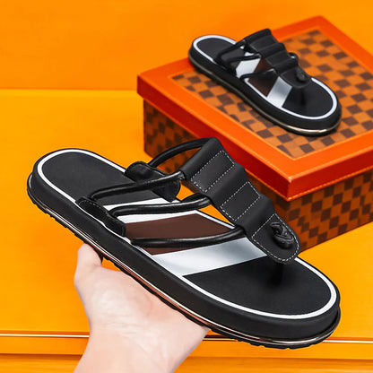 Stylish Summer Slippers for Men Outdoor Soft Sole Slides Leisure Walk Male Flip Flops Mens Casual Beach Shoes Sandals Sandalias
