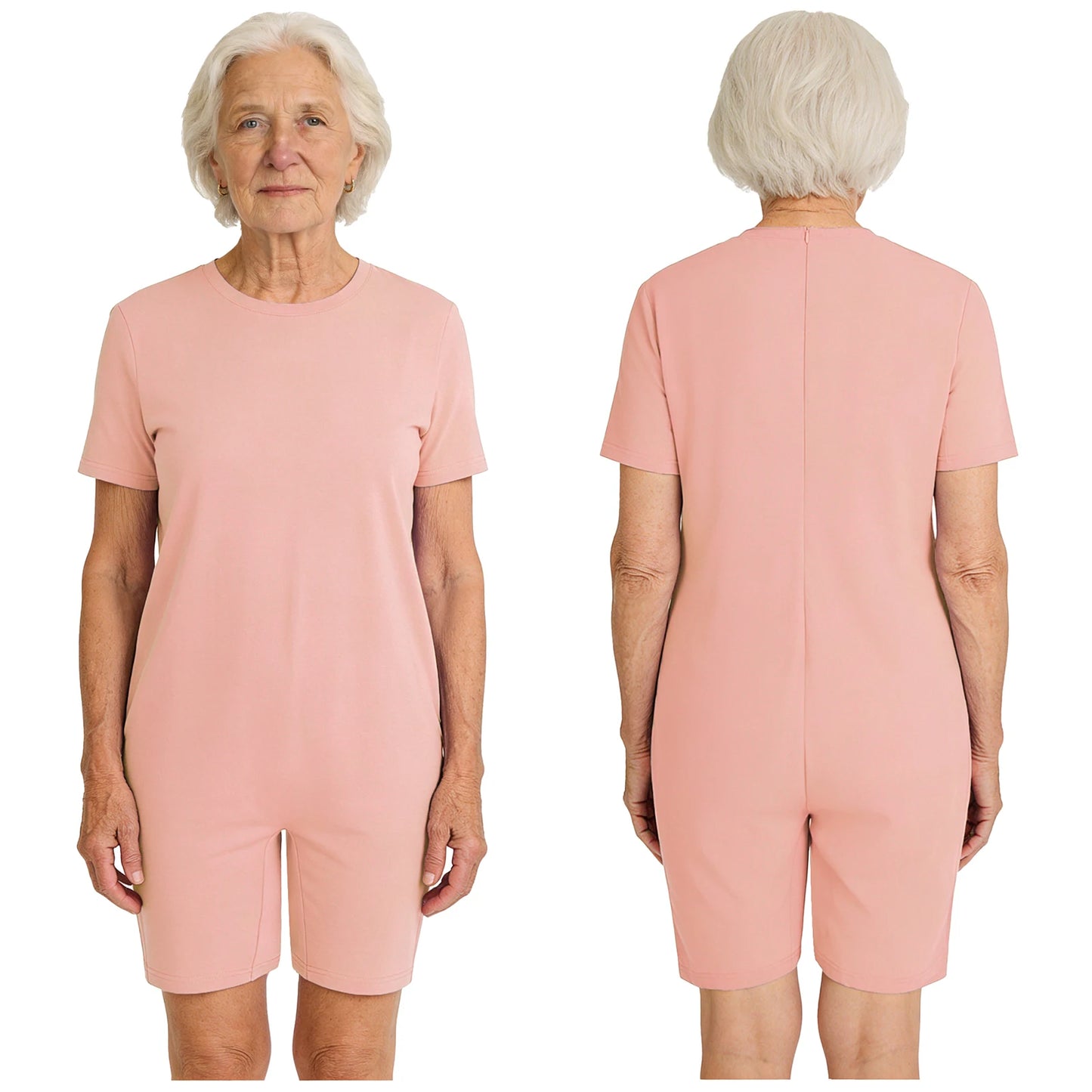 Men Women Special Needs Adaptive Clothing Elderly Alzheimer ASD Anti-Strip Jumpsuit Back Zipper Bodysuit Daily Wear Homewear