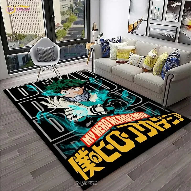 My Hero Cartoon Anime Carpet for Living Room Bedroom Table Cinema Rug Kitchen Door Kids Un-slip Floor Mat Alfombra Birthday gift