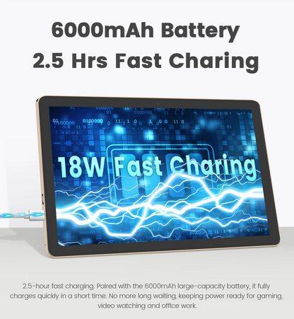 Paitanry 2026 NEW 11 Inch Android 15 Tablet PC 20GB RAM 128GB ROM A537 Octa Core Processor 6000mAh 18W Fast Charge WiFi 6 Tablet