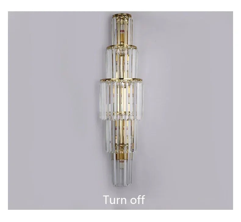 Luxury Hotel Lobby Large Big Crystal Wall Lamp for Club Hall Villa Living Room Bedroom Office Banquet Indoor Lighting Fixtures