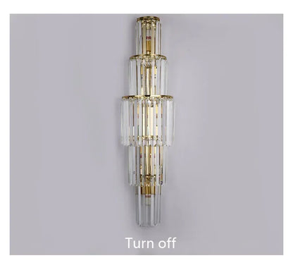 Luxury Hotel Lobby Large Big Crystal Wall Lamp for Club Hall Villa Living Room Bedroom Office Banquet Indoor Lighting Fixtures