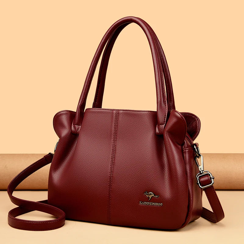 Luxury Designer Women's Handbag Soft Leather Large Capacity Purses and Handbags Casual Shoulder Bags Sac A Main Ladies Tote Bag