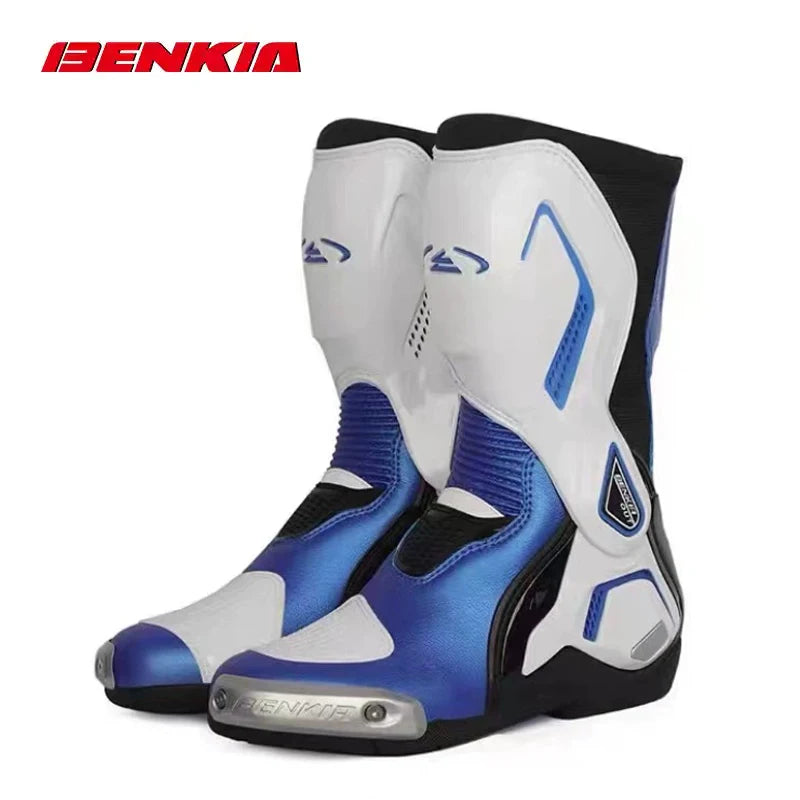 BENKIA CE Certification Motorcycle Botas Professional Track Riding Boots Racing Summer Zapato AntiCollision Off-Road for Rally