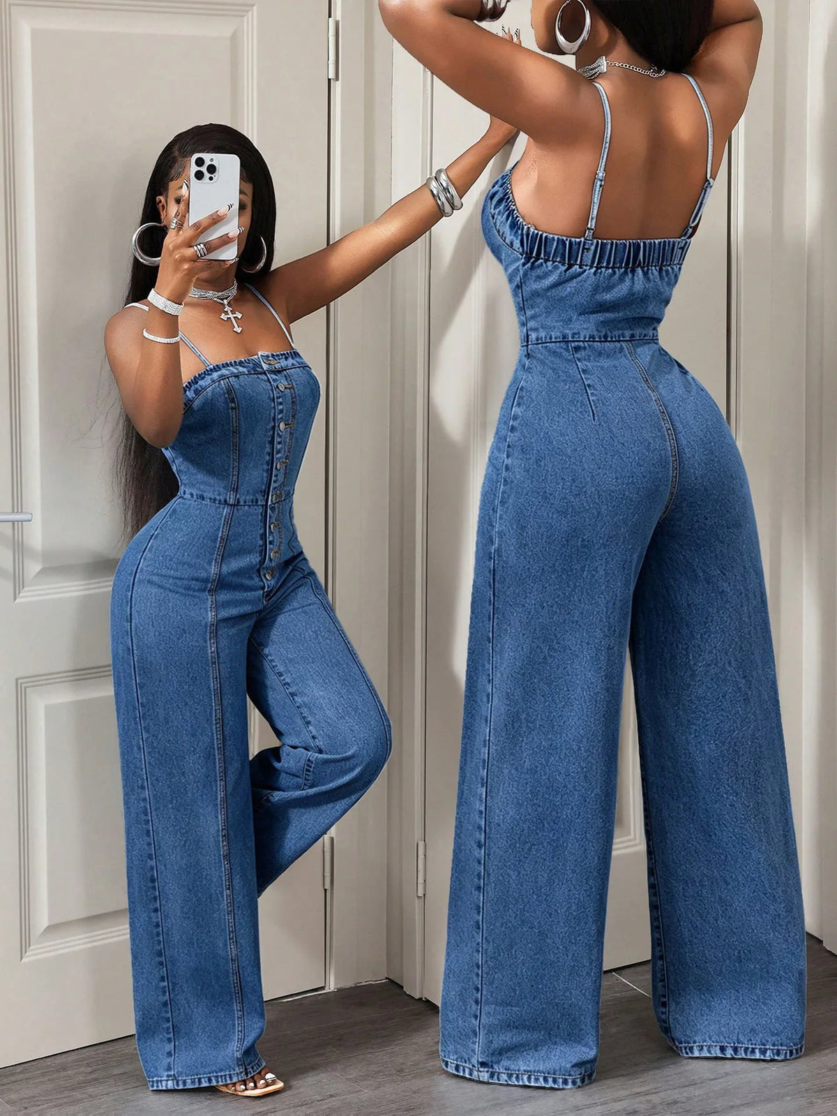 Jumpsuits Women Denim One Piece Strapless Sexy Sleeveless Overalls Long Pants Tight Waist Rompers Y2k Streetwear Work 2026
