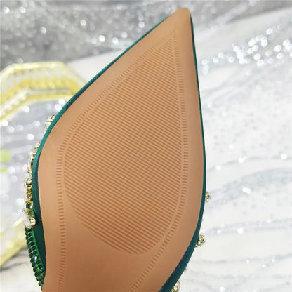 Designer Shoes Women's Luxury 2026 Elegant Crystal Women's Shoes Italian Women's Wedding Rhinestone Nigeria Party Wedding Pump