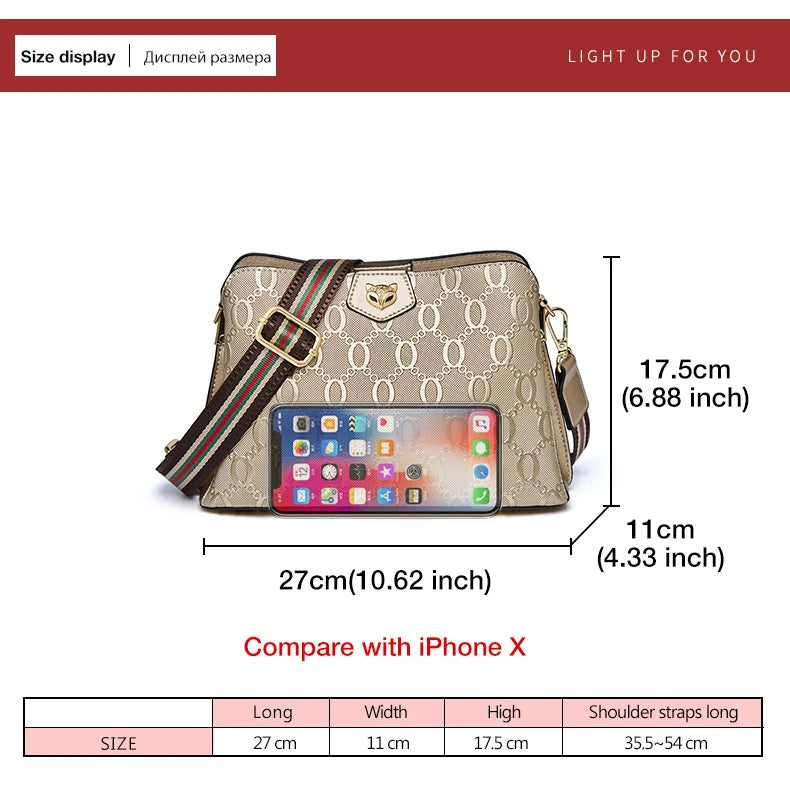 FOXER Cowhide Leather Women's Shoulder Bag Light Luxury Ladies Tote Bag Elegant Female Crossbody Bag Daily Commute Purse