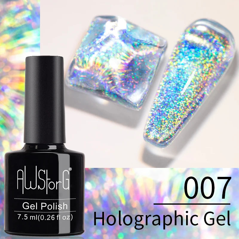AWStorG 7.5ml Starlit Chameleon Cat Magnetic Gel Nail Polish Double Colors Semi Permanent UV Gel Varnish Need Black Base