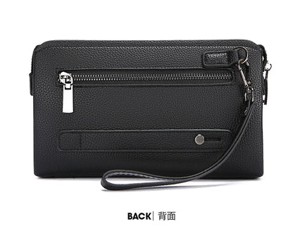 Leather Wallet FL-V1 Men Business Clutch Bag Smart Fingerprint Lock Security Anti Theft Handbag Black Safety Men Wallet сумка 가방