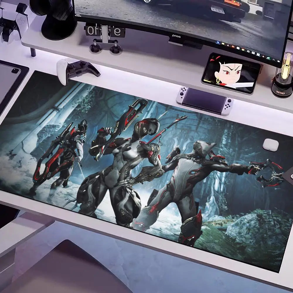 Game Warframe Mouse Pad Multiple Sizes Large Square Computer Office Game Table Mats Rubber Anti-slip Mousepads
