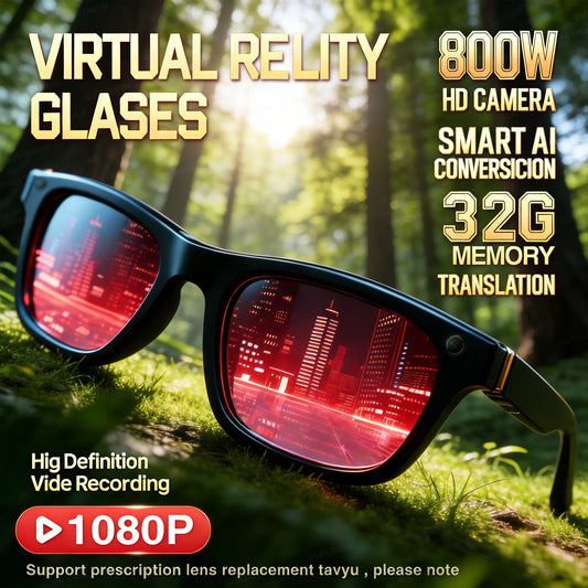 2026 New AI Smart Glasses with Video Camera Outdoor Sunglasses Wi-Fi Transfer BT Calling Audio Record Smart Wearable Headset