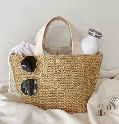 Large-Capacity Casual Relaxed Tote Bag Women One-Shoulder Hand-Carry, Linen Canvas