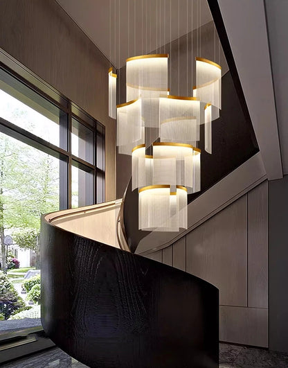 Modern home decor led lights pendant light lamps forstaircase Chandeliers for living room hanging light indoor lighting