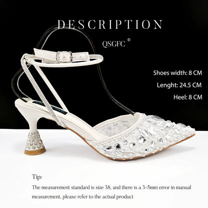 Shiny Purple Color Shoes and Bag Elegant Handbags and Medium Heel Shoes Beautiful Handmade Shoes for Wedding Party