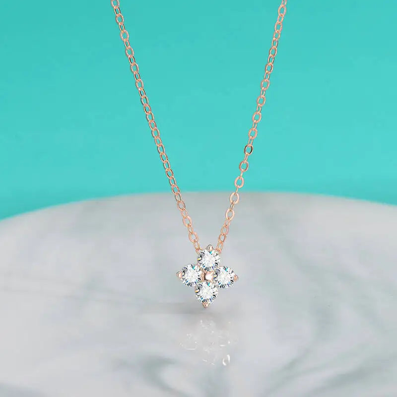 TY D VVS1 Moissanite Pandent Necklace GRA Certified 0.4ct Lab Diamond S925 Sterling Silver Dainty Necklaces For Women Minimalist