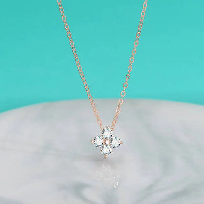 TY D VVS1 Moissanite Pandent Necklace GRA Certified 0.4ct Lab Diamond S925 Sterling Silver Dainty Necklaces For Women Minimalist
