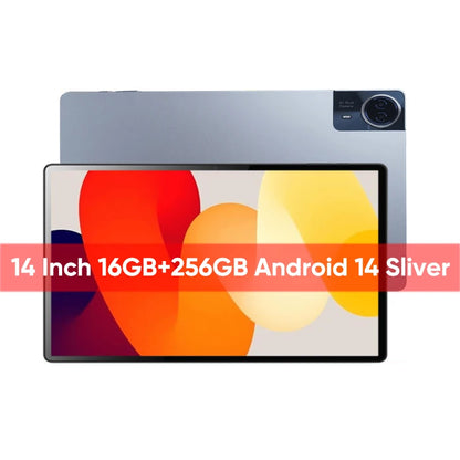 New Upgraded Global Version Android 15 Tablet 14 inch Tablets 20GB 512GB 12900mAh Large Battery BT5.0 5G WiFi GPS Google Play