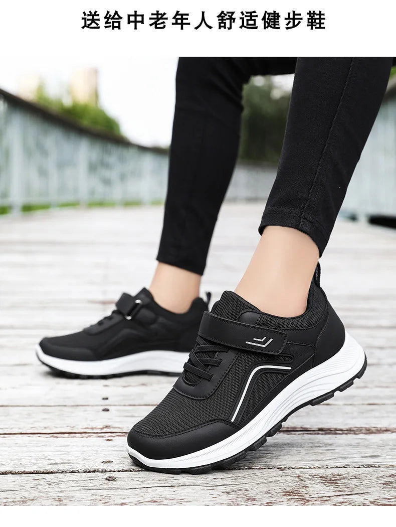 Women's Autumn New Shoes Breathable and Comfortable Walking Shoes Winter Sneakers Women Velcro Sneakers  Casual Shoes